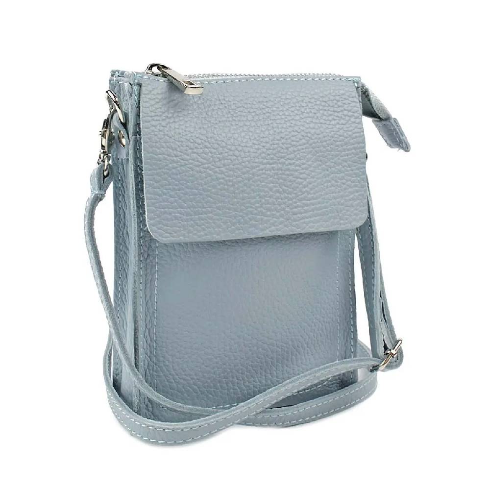 OBC Made In Italy Damen Leder Smartphone Tasche Schultertasche Handytasche Minibag Umhängetasche Geldtasche Ledertasche Crossbody Abendtasche