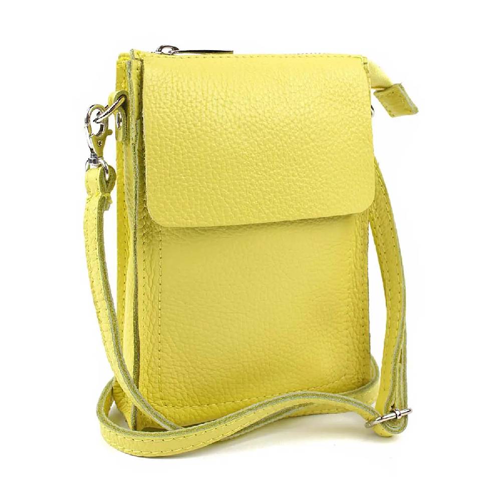 OBC Made In Italy Damen Leder Smartphone Tasche Schultertasche Handytasche Minibag Umhängetasche Geldtasche Ledertasche Crossbody Abendtasche