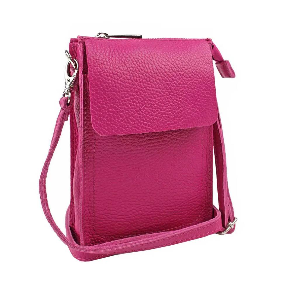 OBC Made In Italy Damen Leder Smartphone Tasche Schultertasche Handytasche Minibag Umhängetasche Geldtasche Ledertasche Crossbody Abendtasche