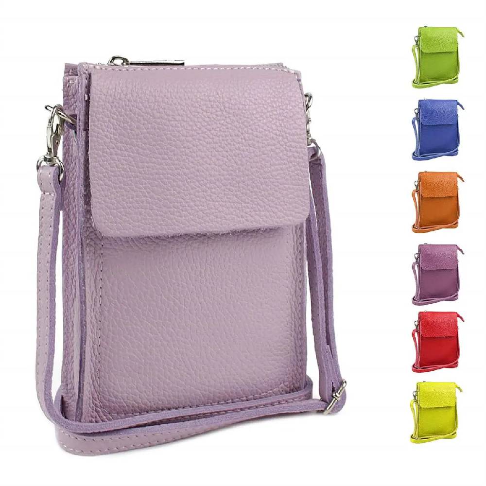 OBC Made in Italy Damen Leder Smartphone Tasche Schultertasche Handytasche Minibag Umhängetasche Geldtasche Ledertasche Crossbody Abendtasche OBC Made in Italy Damen Leder Smartphone Tasche Schultertasche Handytasche Minibag Umhängetasche Geldtasche Ledertasche Crossbody Abendtasche