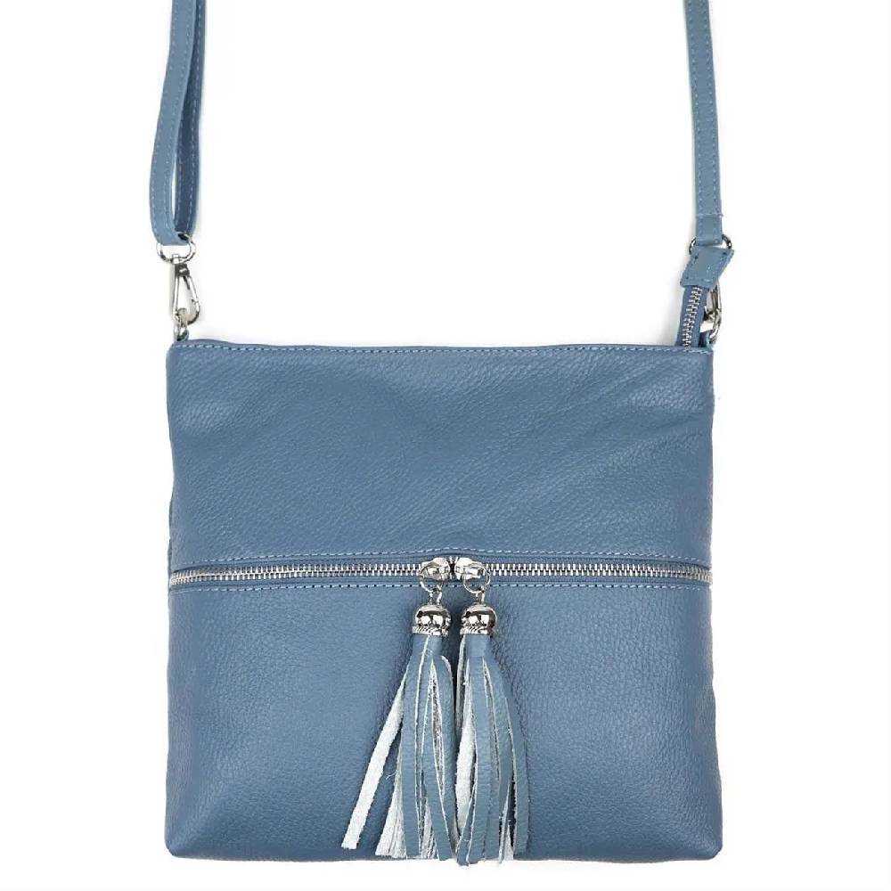 OBC Made In Italy DAMEN LEDER TASCHE Bodybag Schultertasche CrossOver Umhängetasche Handtasche Ledertasche Damentasche Crossbody