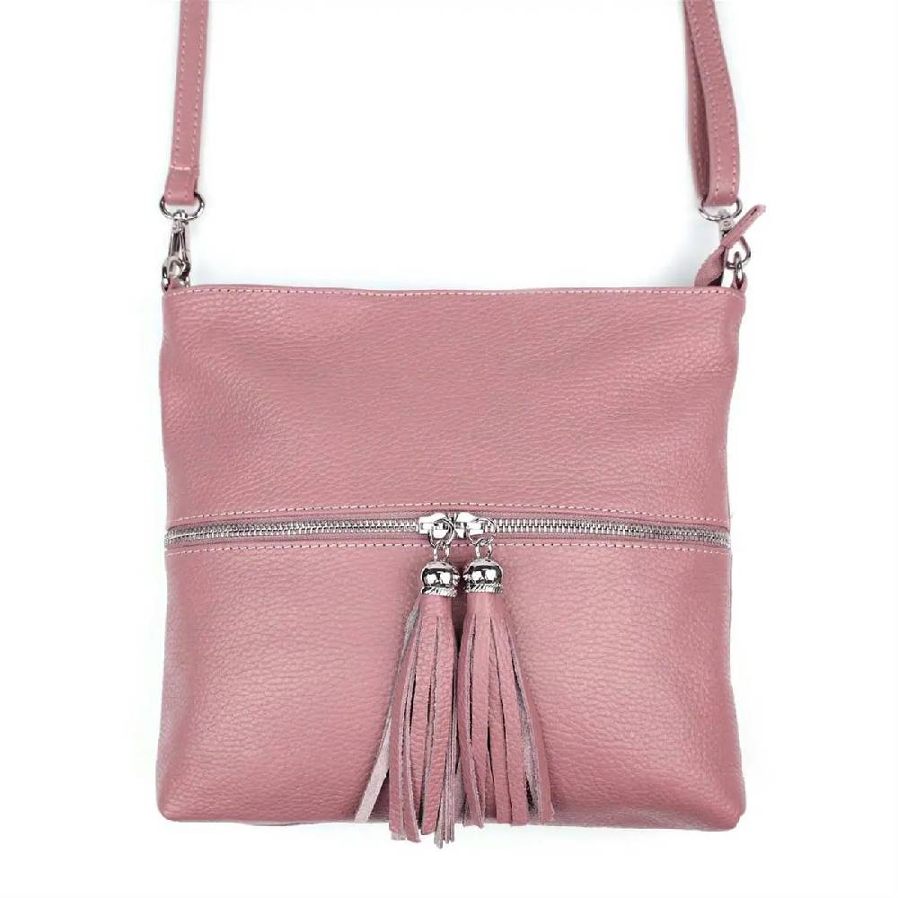 OBC Made In Italy DAMEN LEDER TASCHE Bodybag Schultertasche CrossOver Umhängetasche Handtasche Ledertasche Damentasche Crossbody