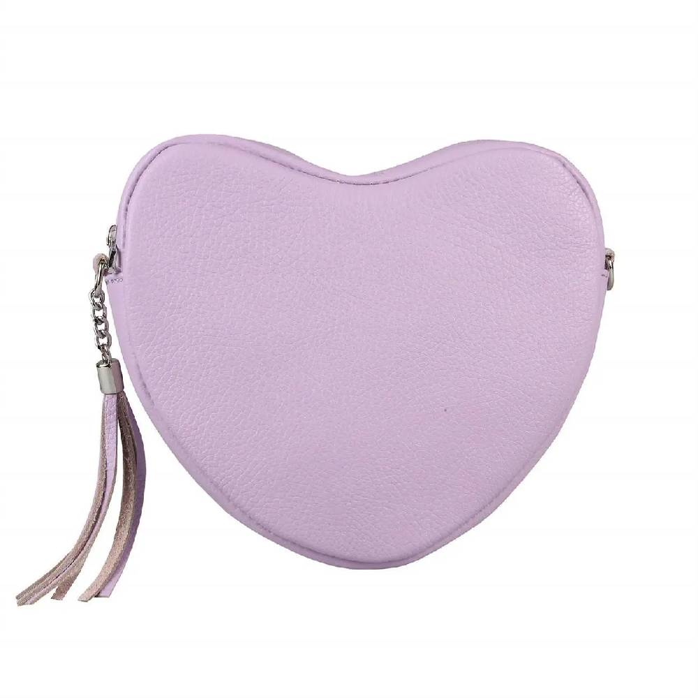 OBC Made In Italy Damen Leder Tasche Crossbody Herztasche Schultertasche Crossover Umhängetasche Clutch Ledertasche Damentasche