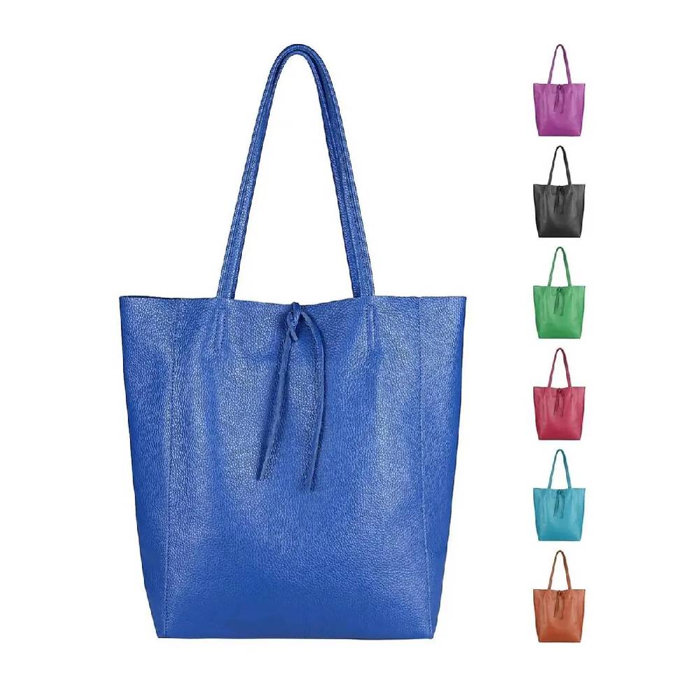 OBC Made in Italy DAMEN LEDER TASCHE DIN-A4 Shopper Schultertasche Henkeltasche Tote Bag