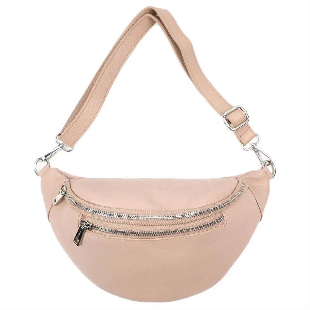 OBC MADE IN ITALY DAMEN LEDER TASCHE Gürteltasche Crossbody Hüfttasche Bauchtasche Umhängetasche Schultertasche Brusttasche CrossOver Ledertasche Bodybag
