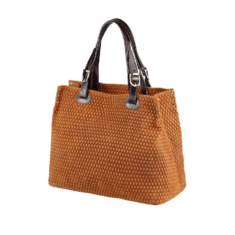 OBC Made In Italy DAMEN LEDER TASCHE Handtasche Shopper Henkeltasche Beuteltasche Schultertasche CrossOver Bowlingtasche Umhängetasche