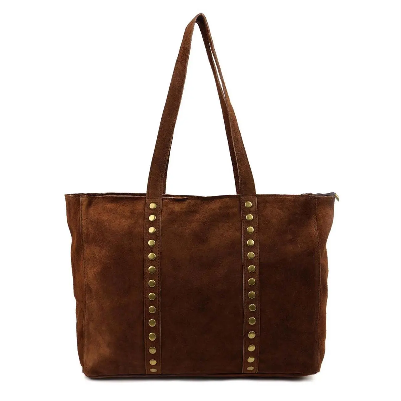 OBC Made In Italy Damen Leder Tasche Handtasche Umhängetasche Reisetasche Shopper Wildleder Schultertasche Tote Bag Ledertasche Henkeltasche Weekender T030