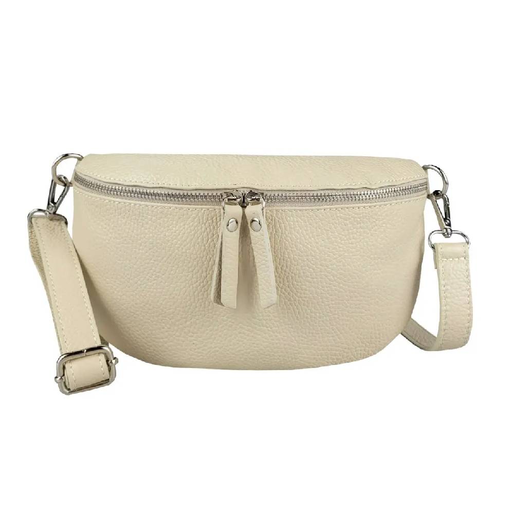 OBC Made In Italy Damen Leder Tasche Handytasche Gürteltasche Crossbody Hüfttasche Bauchtasche Umhängetasche Cross-Over Bodybag Schultertasche Kosmetiktasche