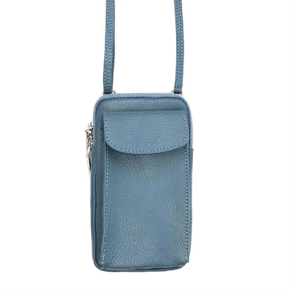 OBC Made In Italy Damen Leder Tasche Handytasche Umhängetasche Geldbörse Schultertasche Brieftasche Smartphone Geldtasche Ledertasche Crossbody Abendtasche Handy Bis 6,5 Zoll