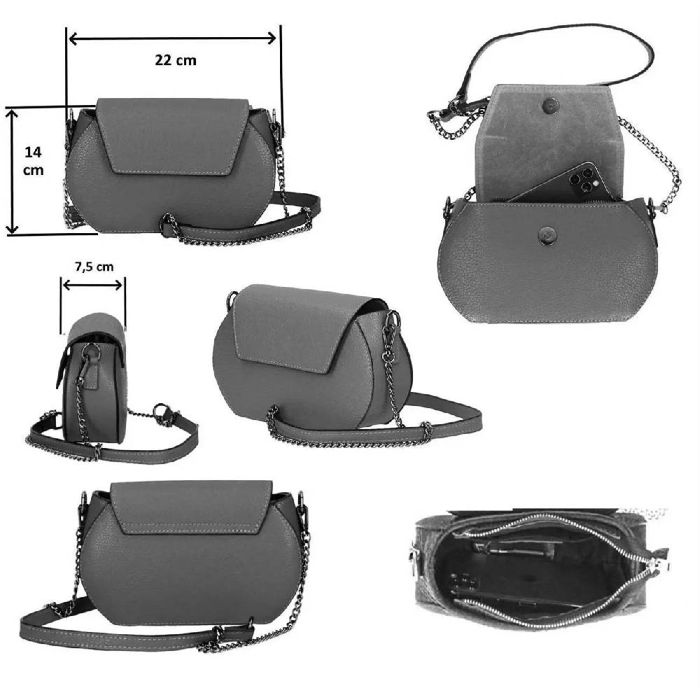 OBC Made In Italy Damen Leder Tasche Kroko Prägung Oder Glattleder Umhängetasche Clutch Wildleder Handtasche Ledertasche Schultertasche