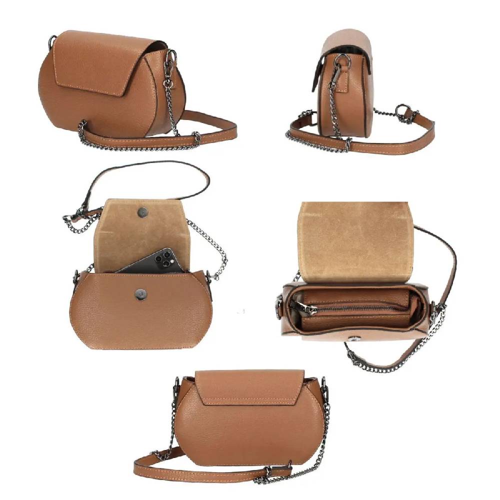 OBC Made In Italy Damen Leder Tasche Kroko Prägung Oder Glattleder Umhängetasche Clutch Wildleder Handtasche Ledertasche Schultertasche