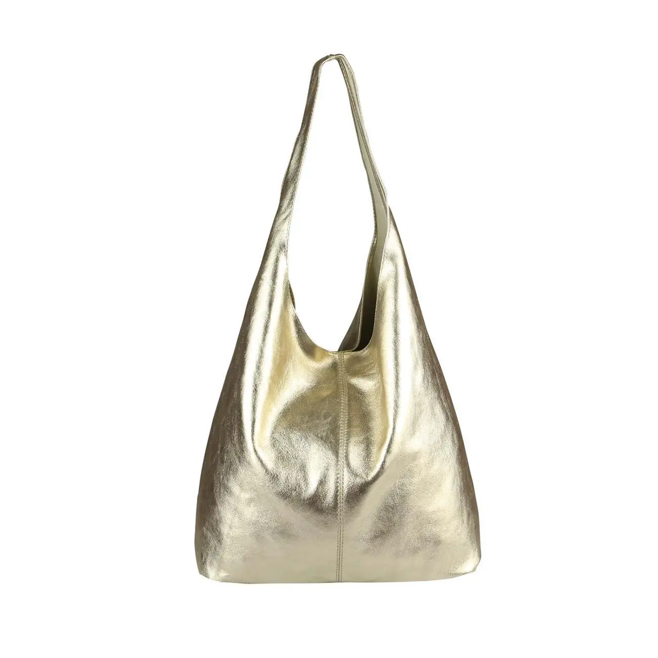 OBC MADE IN ITALY DAMEN LEDER TASCHE METALLIC Shopper Schultertasche