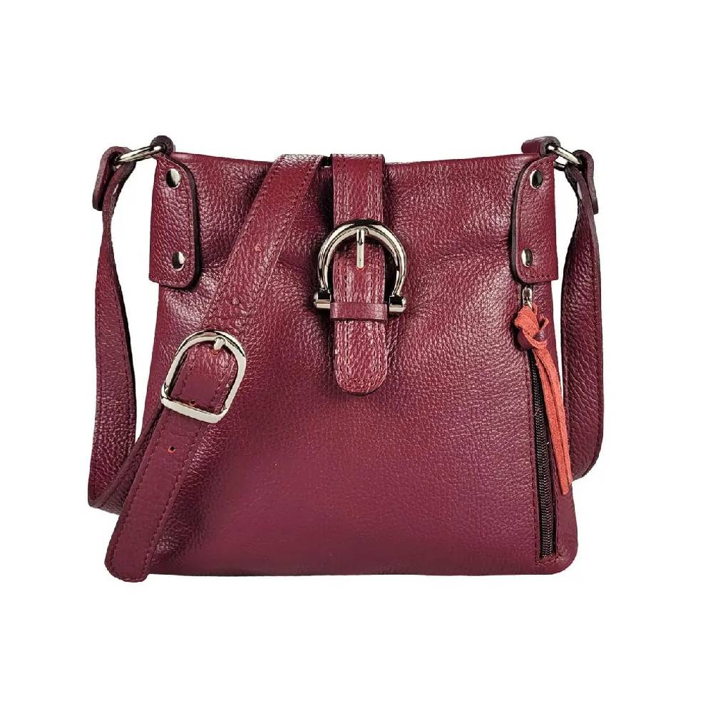 OBC Made In Italy DAMEN LEDER TASCHE Schultertasche CrossOver Handtasche Umhängetasche Bodybag Abendtasche Crossbody Ledertasche