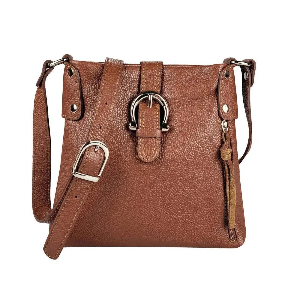 OBC Made In Italy DAMEN LEDER TASCHE Schultertasche CrossOver Handtasche Umhängetasche Bodybag Abendtasche Crossbody Ledertasche