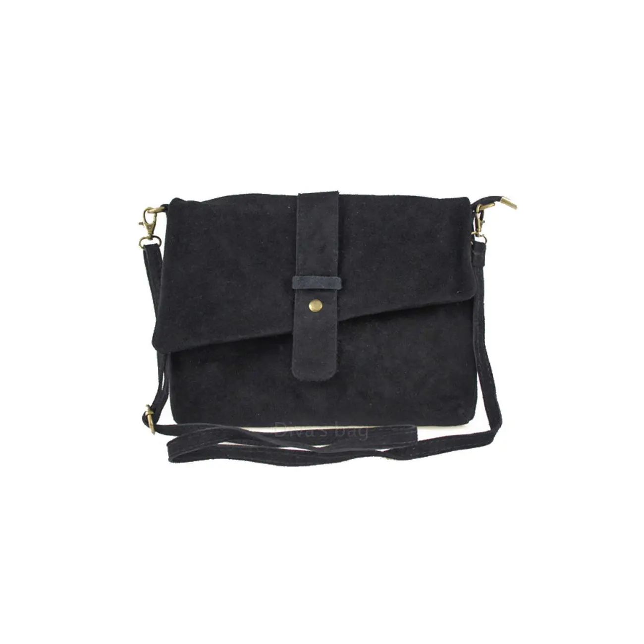 OBC Made In Italy DAMEN LEDER TASCHE Schultertasche Messenger Bag Wildleder Handtasche Umhängetasche Ledertasche Bodybag CrossBody CrossOver