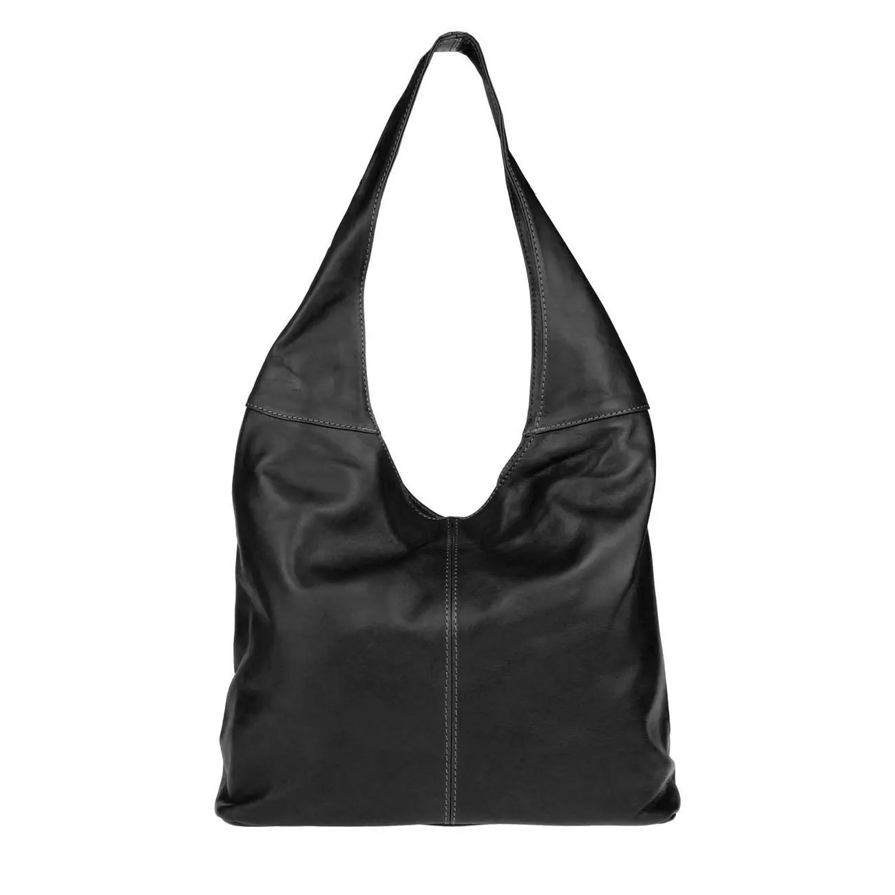 OBC Made In Italy Damen Leder Tasche Shopper Schultertasche Umhängetasche Handtasche Beuteltasche Hobo Bag Ledertasche Nappaleder