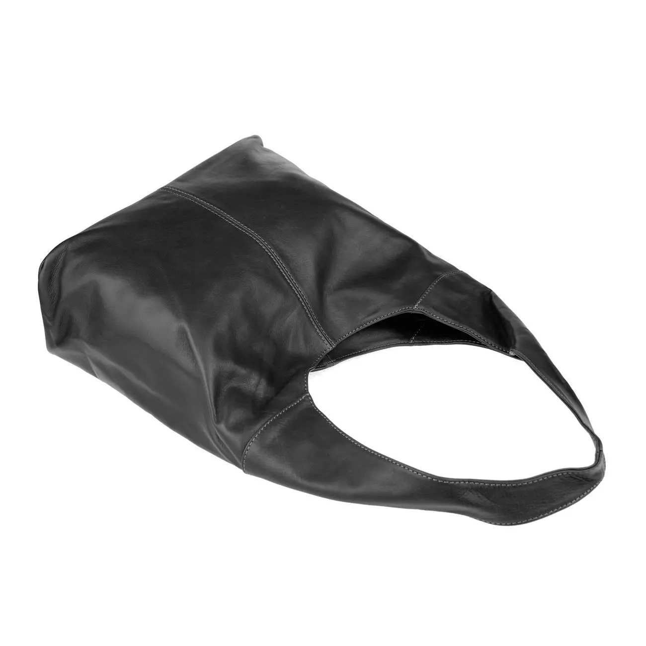 OBC Made In Italy Damen Leder Tasche Shopper Schultertasche Umhängetasche Handtasche Beuteltasche Hobo Bag Ledertasche Nappaleder