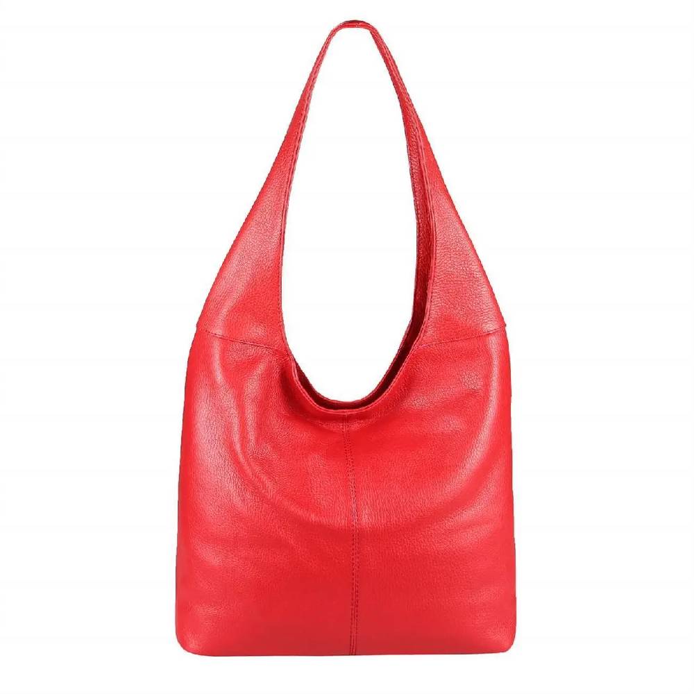 OBC Made In Italy Damen Leder Tasche Shopper Schultertasche Umhängetasche Handtasche Beuteltasche Hobo Bag Ledertasche Nappaleder