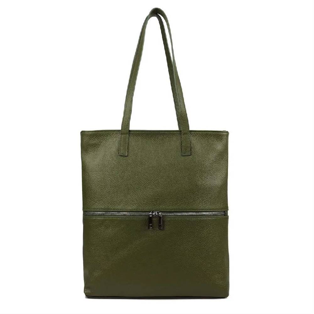 OBC Made In Italy DAMEN LEDER TASCHE SHOPPER Schultertasche Tote Bag Umhängetasche Handtasche DIN-A4