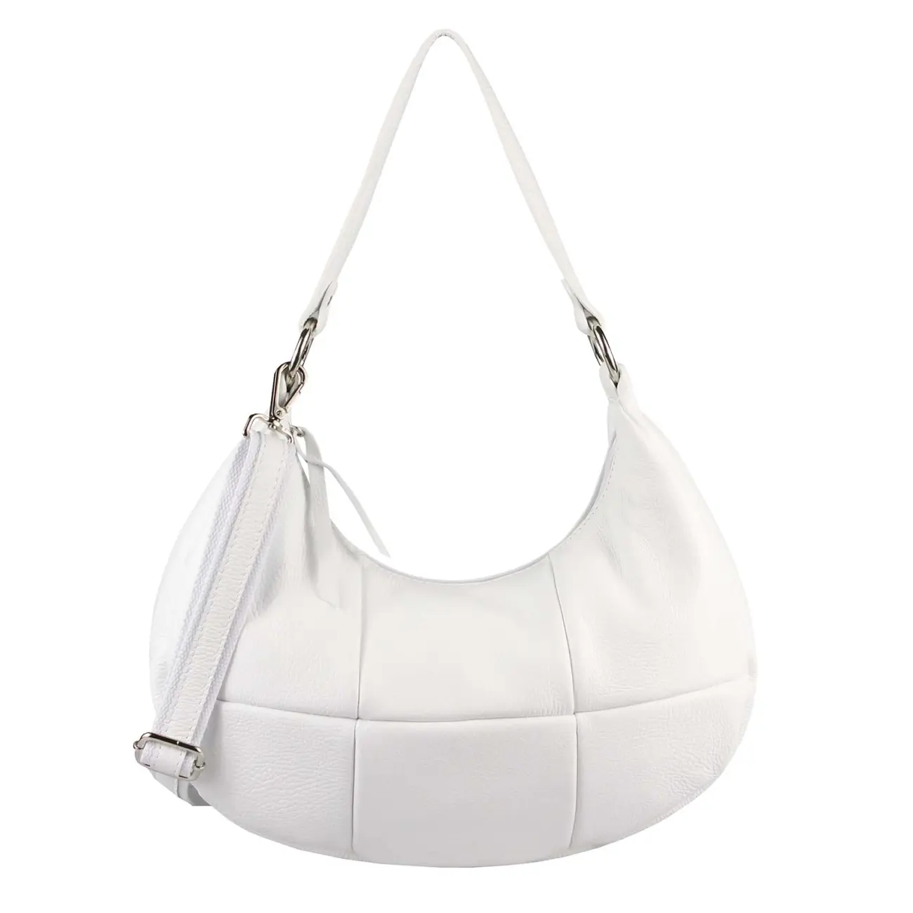 OBC Made In Italy Damen Leder Tasche Shopper Schultertasche Handtasche Umhängetasche Hobo Bag Ledertasche CrossBody City Bag Crossover