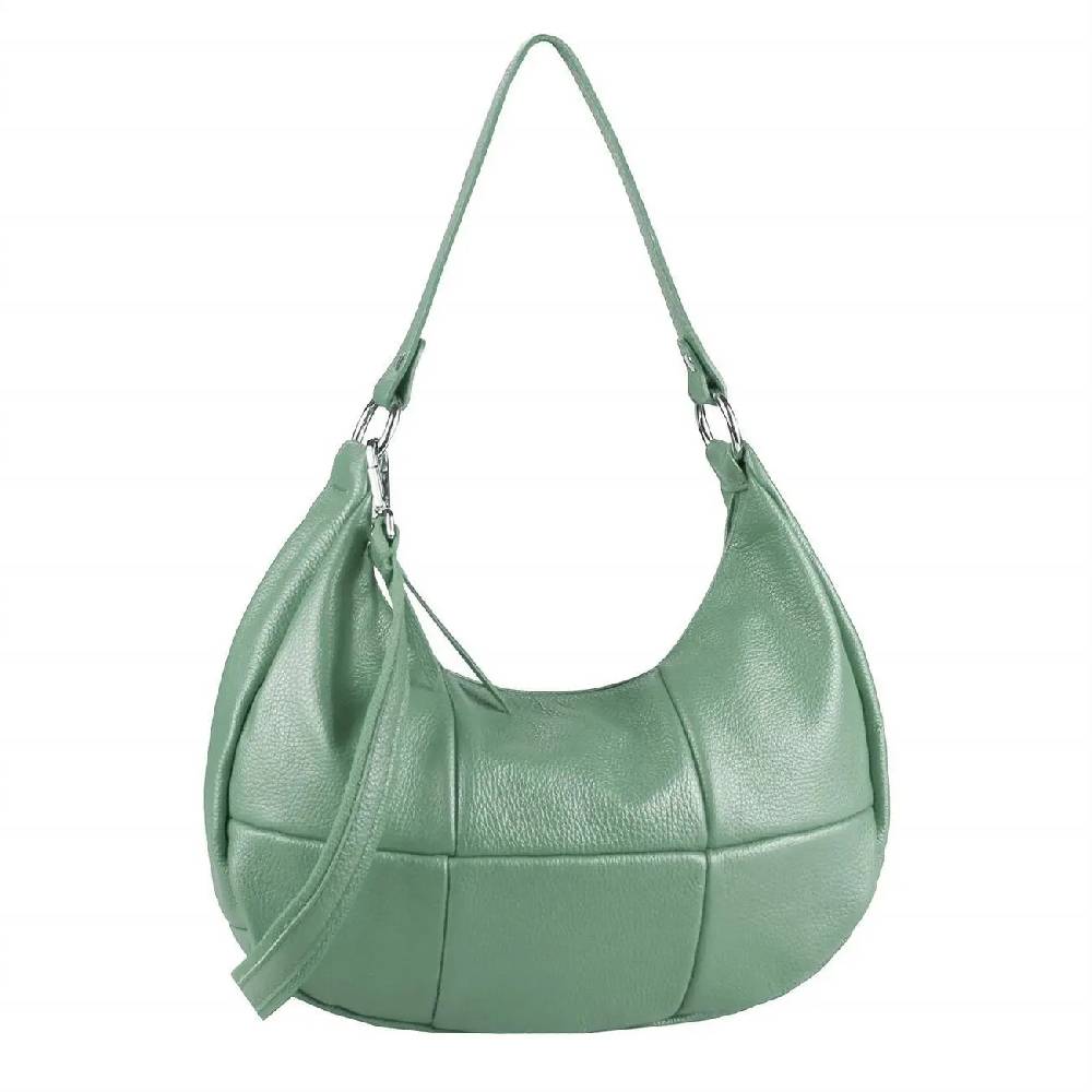 OBC Made In Italy Damen Leder Tasche Shopper Schultertasche Handtasche Umhängetasche Hobo Bag Ledertasche CrossBody City Bag Crossover