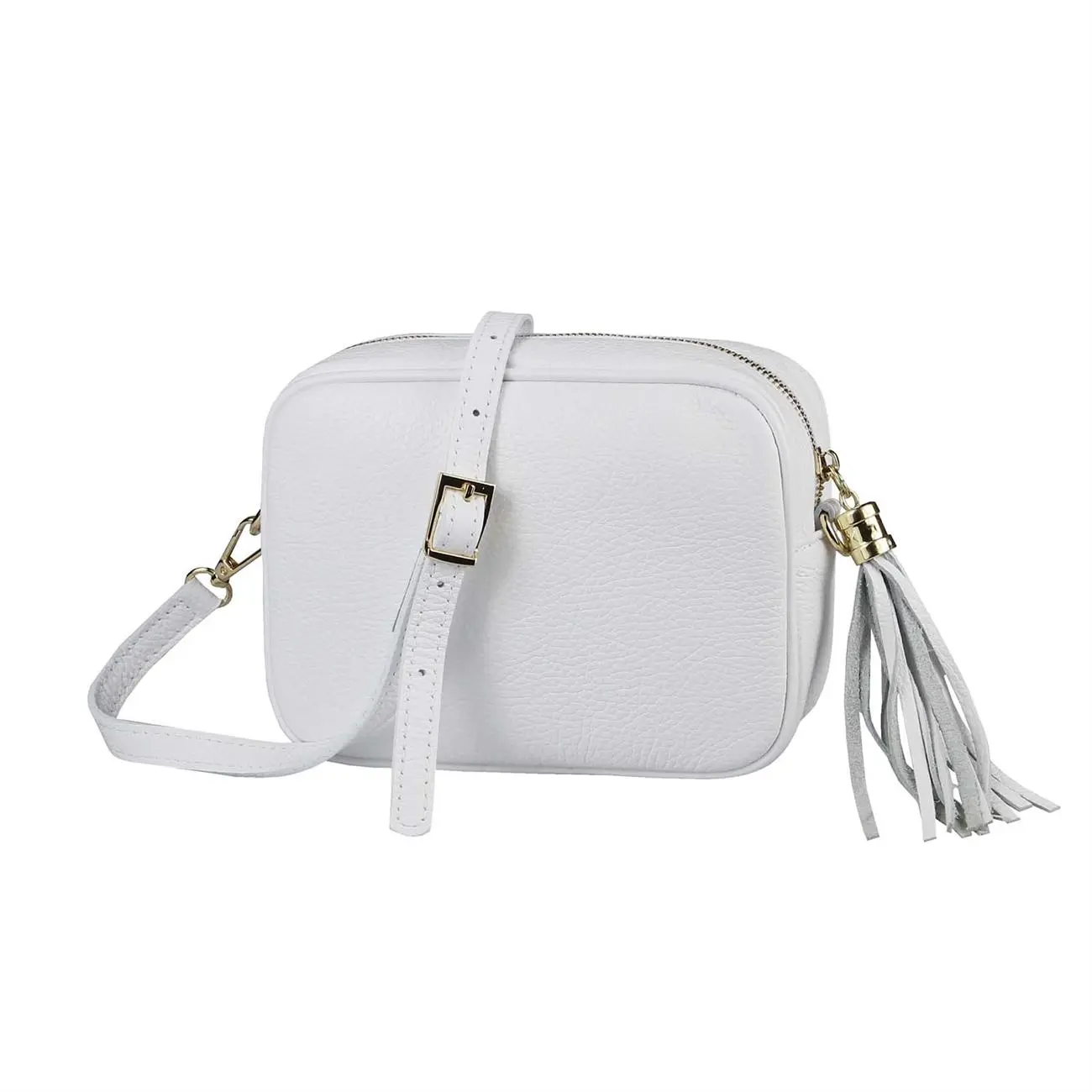 OBC Made In Italy DAMEN LEDER TASCHE Umhängetasche Schultertasche Cross-Over Crossbody Bag Glattleder Schmucktasche Fransen Ledertasche