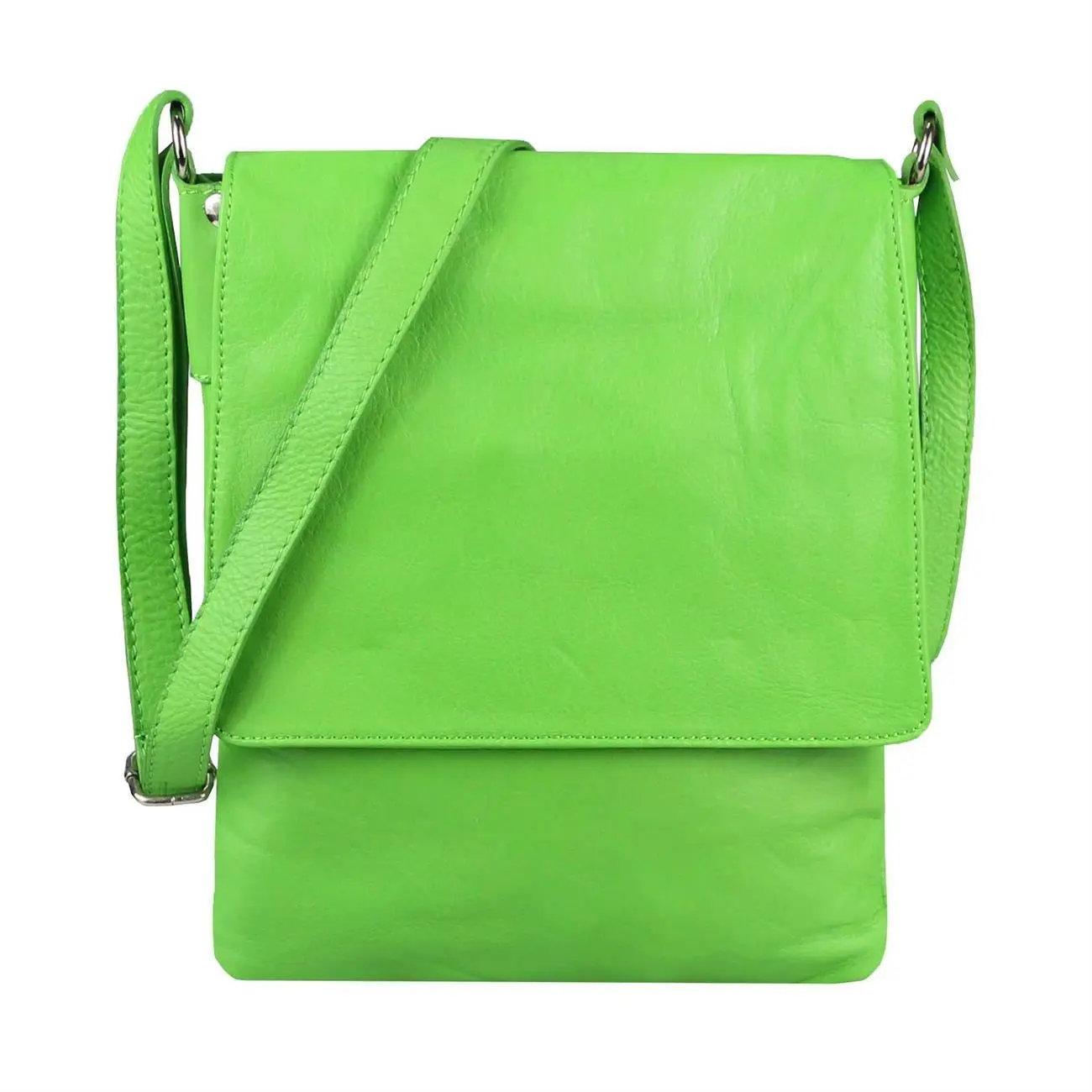 OBC Made In Italy Damen Leder Tasche Umhängetasche Schultertasche Crossbody Handtasche Ledertasche Nappaleder Cross-Over Body Bag Shopping Messenger