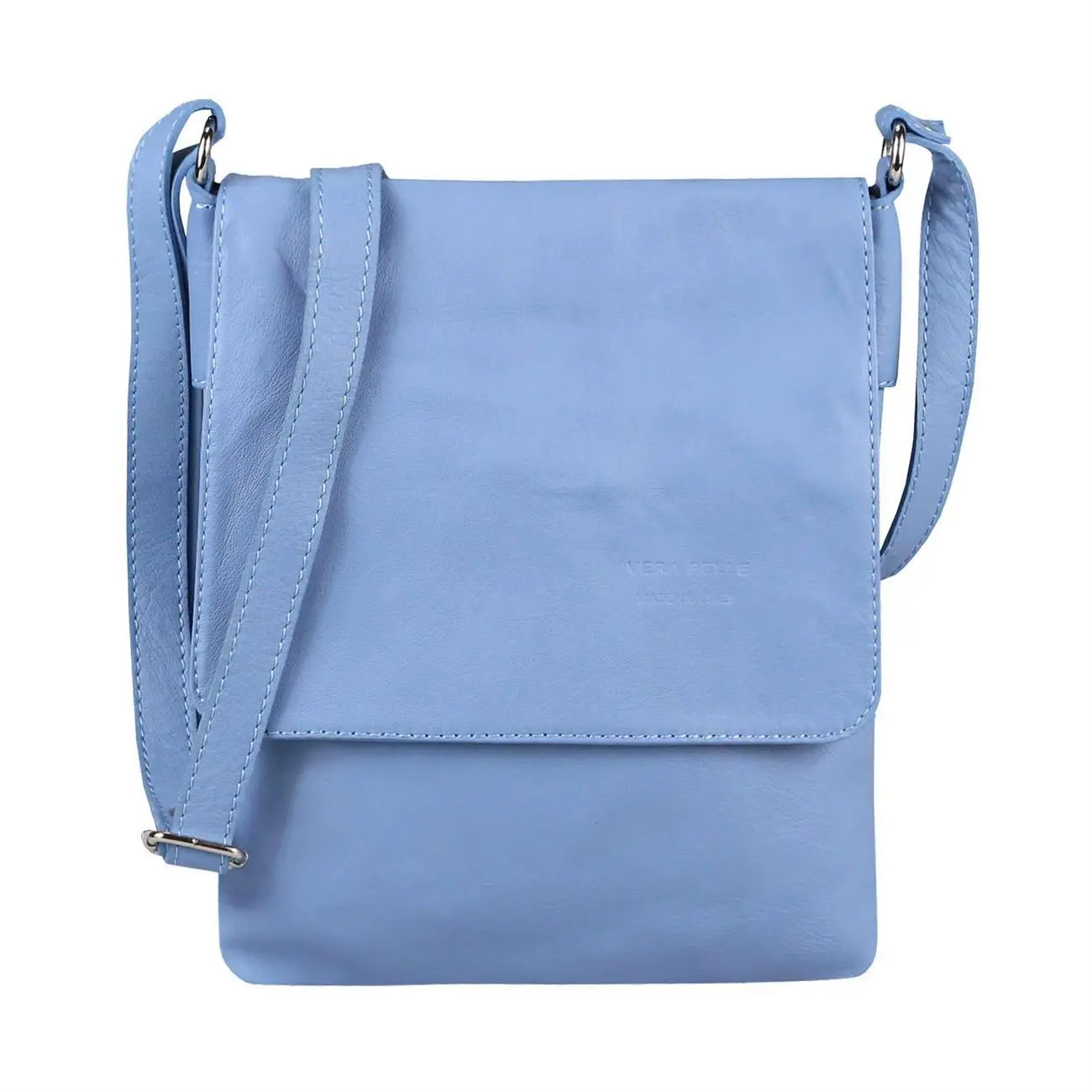 OBC Made In Italy Damen Leder Tasche Umhängetasche Schultertasche Crossbody Handtasche Ledertasche Nappaleder Cross-Over Body Bag Shopping Messenger