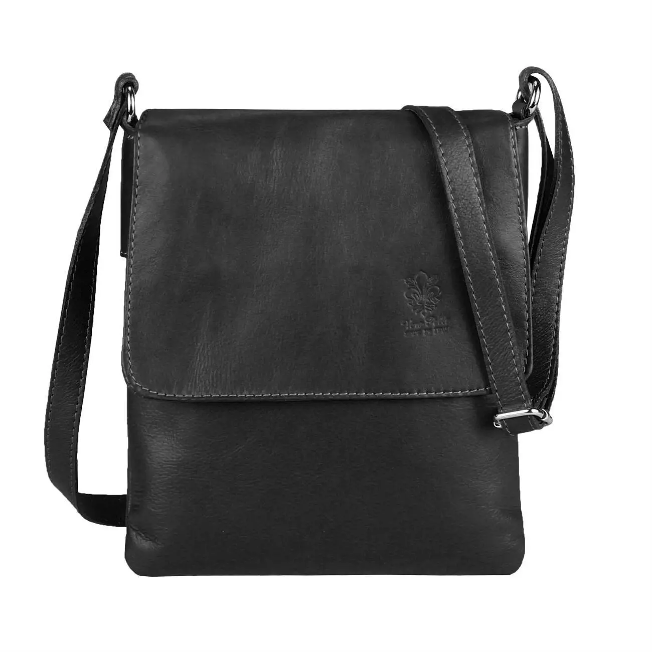 OBC Made In Italy Damen Leder Tasche Umhängetasche Schultertasche Crossbody Handtasche Ledertasche Nappaleder Cross-Over Body Bag Shopping Messenger