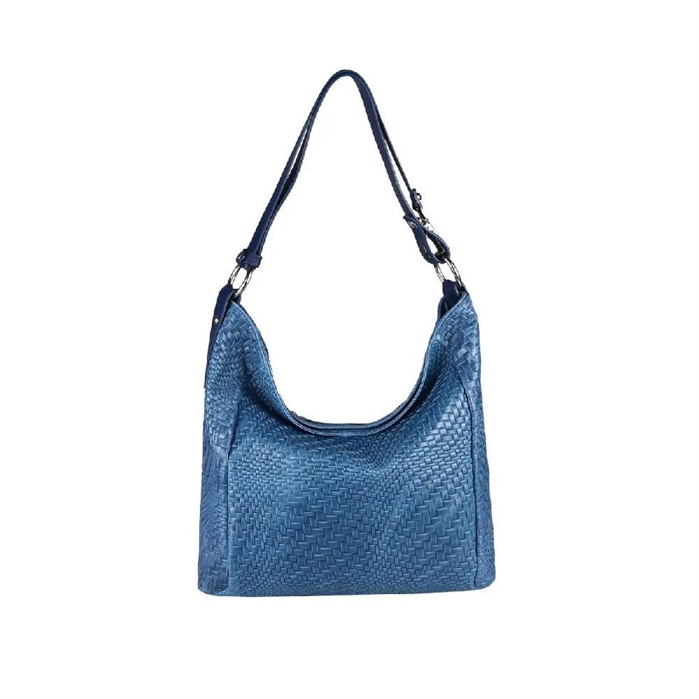 OBC Made In Italy DAMEN TASCHE LEDER DIN-A4 Shopper Schultertasche Umhängetasche Ledertasche Handtasche Henkeltasche Flechtoptik