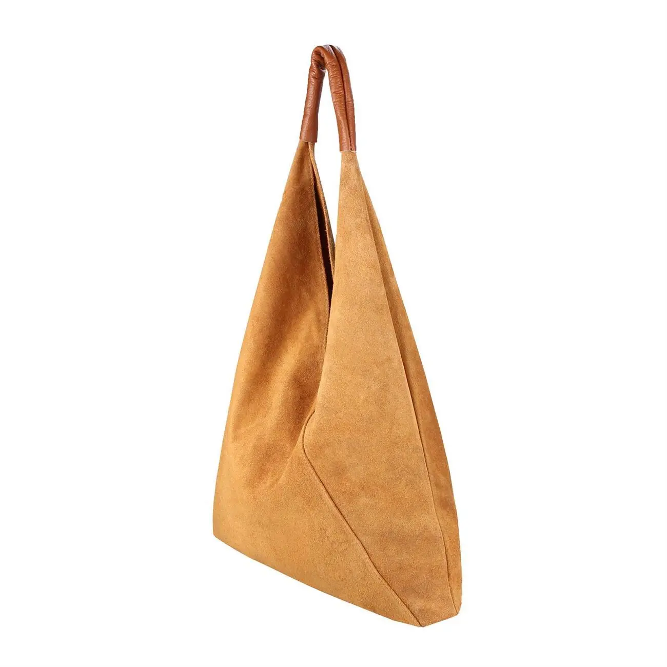 OBC Made In Italy Damen XXL Leder Tasche Handtasche Wildleder Shopper Schultertasche