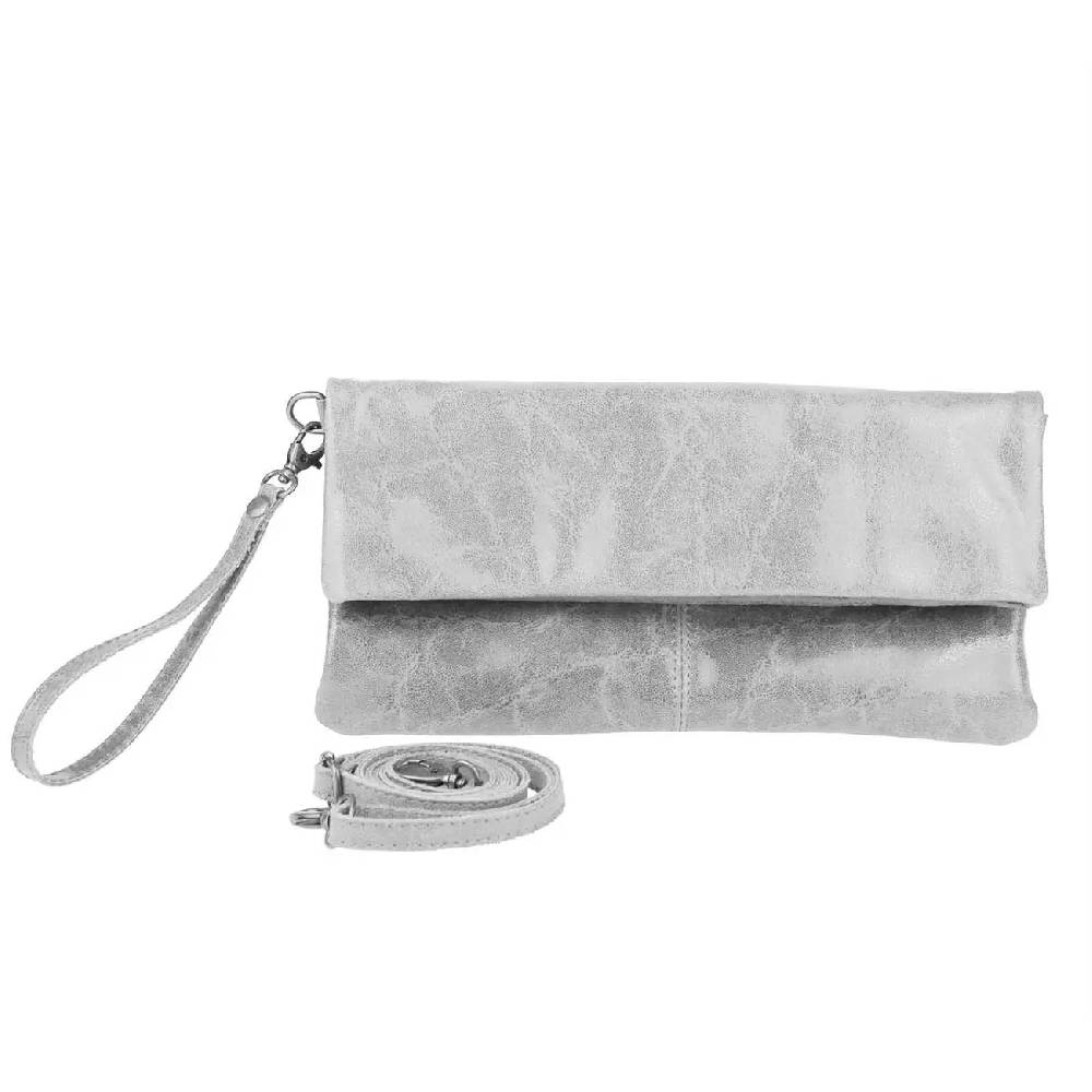OBC Made In Italy Leder Damen Schultertasche Rindleder Vera Pelle Borsetta Tasche Clutch Schmucktasche Umhängetasche