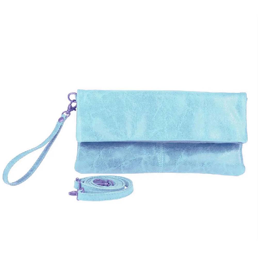 OBC Made In Italy Leder Damen Schultertasche Rindleder Vera Pelle Borsetta Tasche Clutch Schmucktasche Umhängetasche