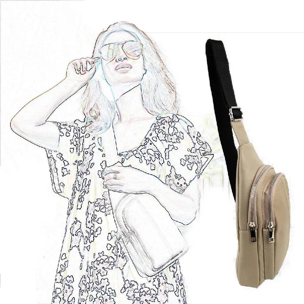 OBC MADE IN ITALY LEDER TASCHE Crossbody Bodybag Sling Rucksack Crossover Schultertasche Brusttasche Umhängetasche Bag Damen Herren Unisex