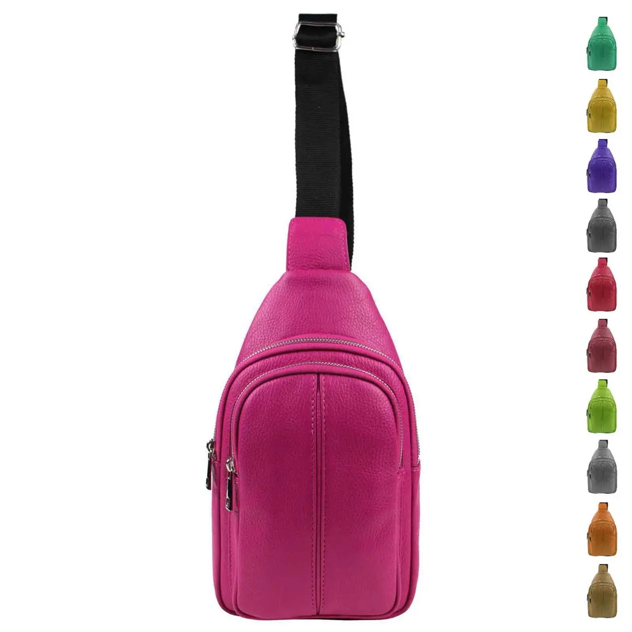 OBC MADE IN ITALY LEDER TASCHE Crossbody Bodybag Sling Rucksack Crossover Schultertasche Brusttasche Umhängetasche Bag damen herren unisex