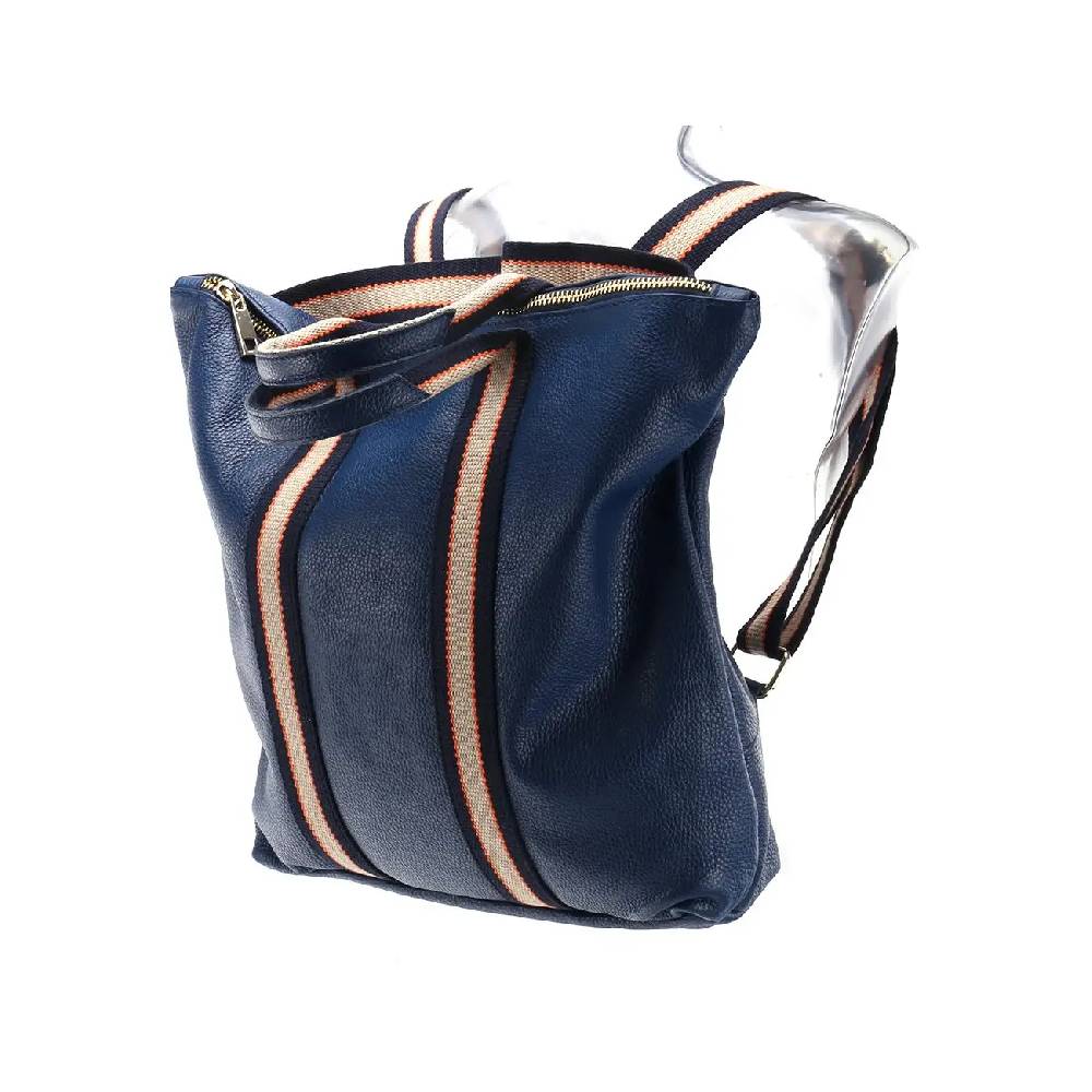 OBC Made In Italy XXL Damen Leder Rucksack Tasche Shopper Handtasche Schultertasche Cityrucksack Daypack Ledertasche Freizeitrucksack