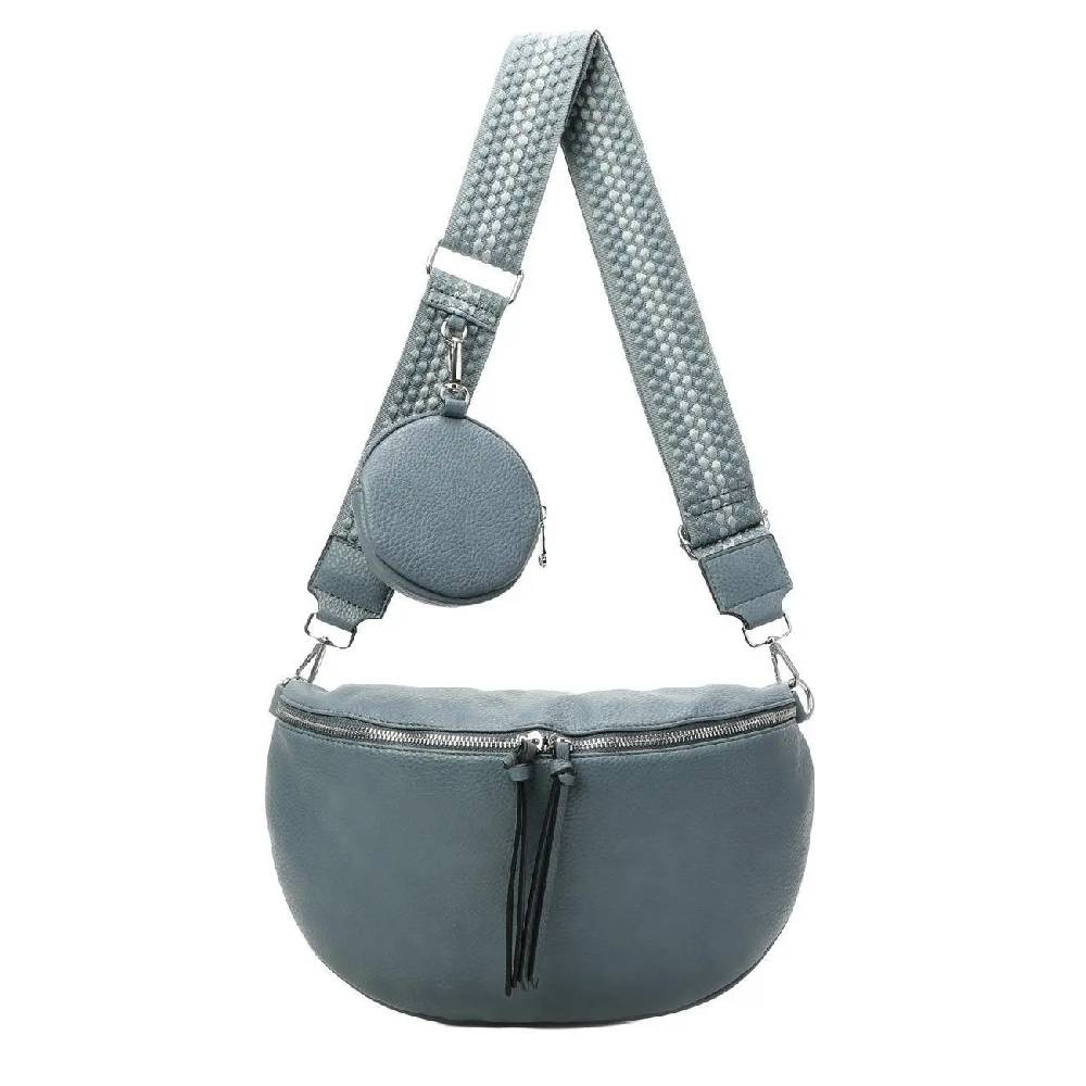 OBC XL Damen Tasche Crossbody Gürteltasche Messenger-Tasche Hüfttasche Bauchtasche Umhängetasche Cross-Over Bodybag Schultertasche Handytasche Leder Optik