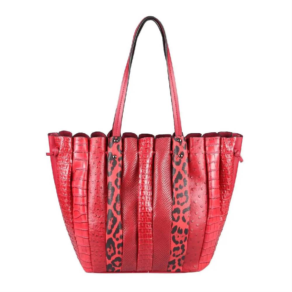 OBC XXL DAMEN TASCHE Shopper Handtasche Arbeit Bag Umhängetasche Schultertasche Leder Optik Kroko Strauß Leoparden Print