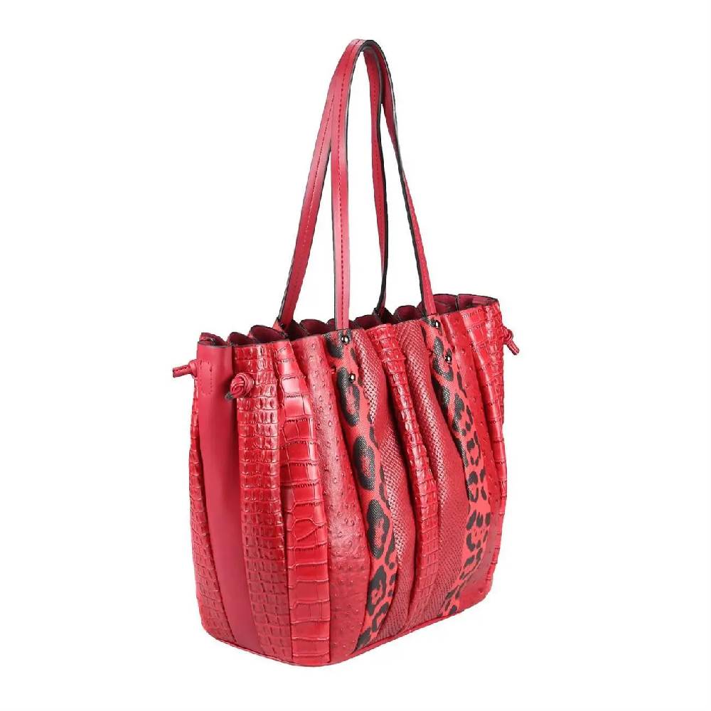 OBC XXL DAMEN TASCHE Shopper Handtasche Arbeit Bag Umhängetasche Schultertasche Leder Optik Kroko Strauß Leoparden Print