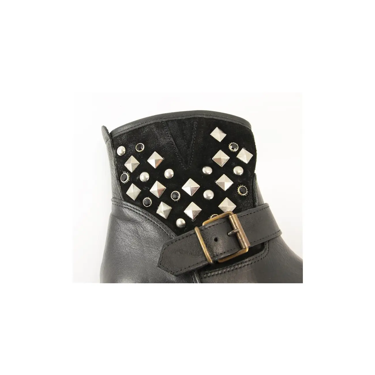 Ovye By Cristina Lucchi Echt Leder Stiefel Stiefeletten Schuhe Ankle Boots Biker