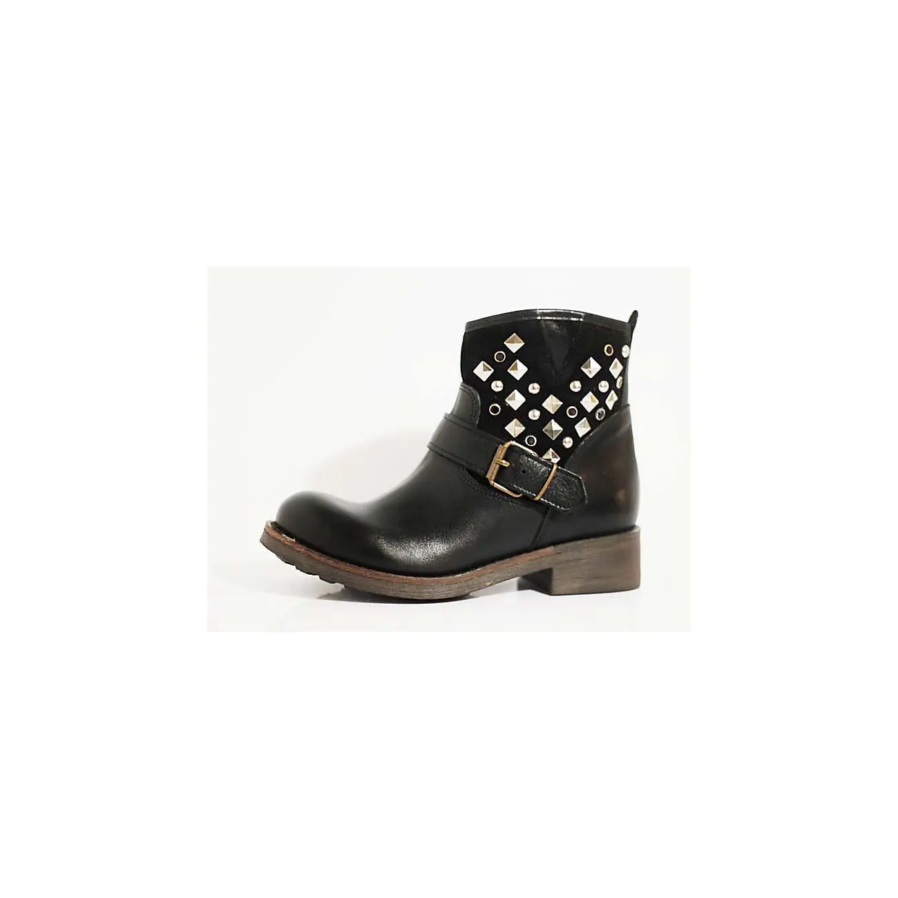 Ovye by Cristina Lucchi echt Leder Stiefel Stiefeletten Schuhe Ankle Boots Biker