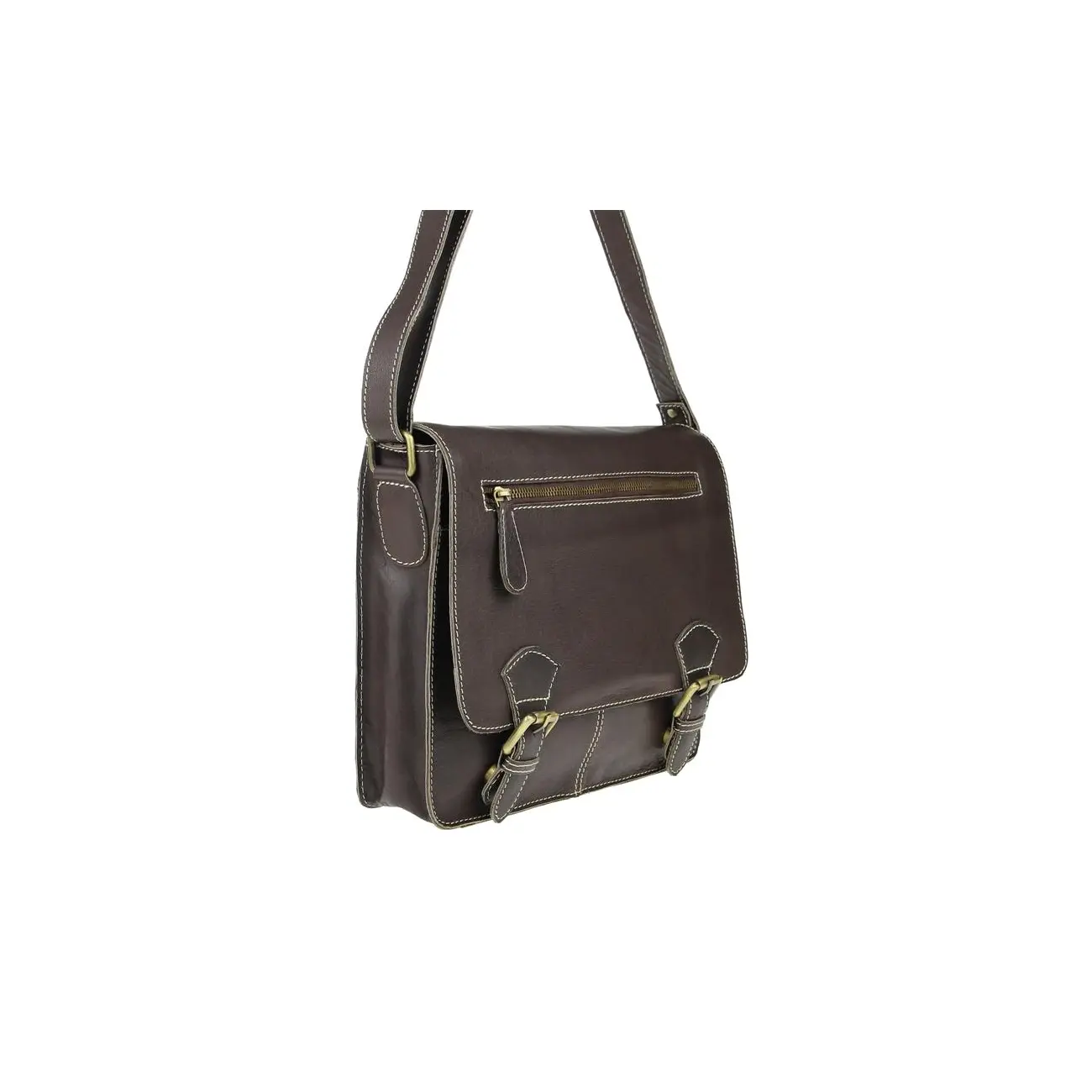 Unisex Bubalus WasserBüffel Büffelleder Vintage Retro Style Leder Tasche Messenger Bag