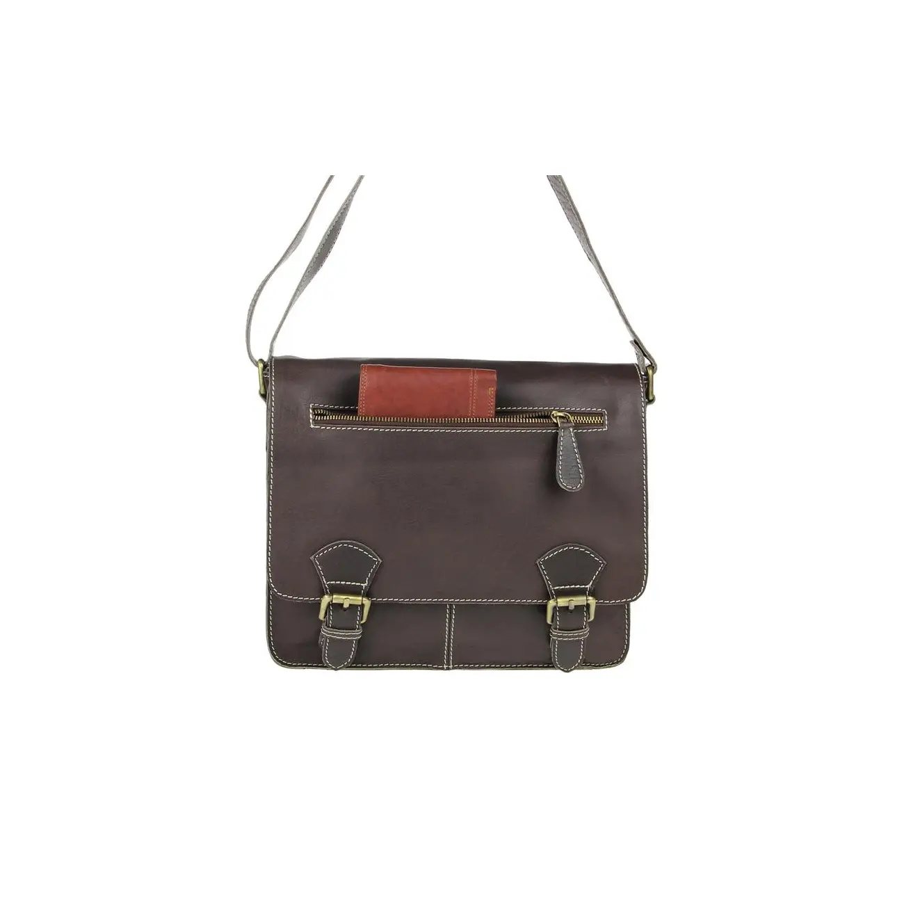 Unisex Bubalus WasserBüffel Büffelleder Vintage Retro Style Leder Tasche Messenger Bag