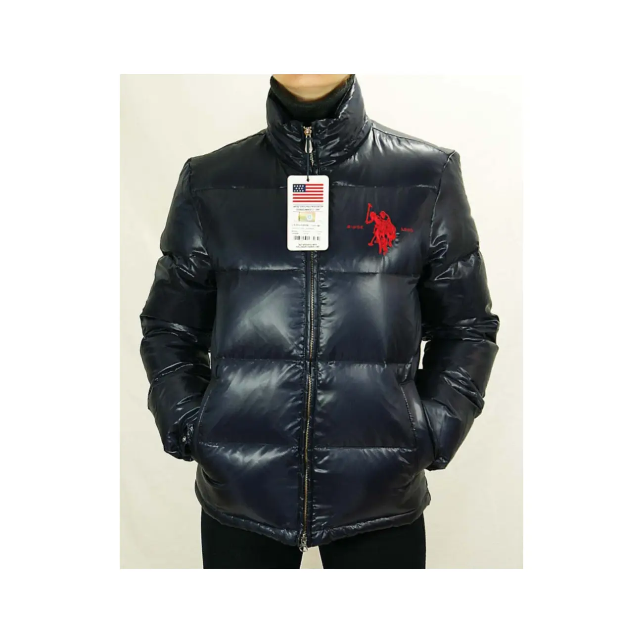 US Polo ASSN USA Flagge WinterJacke Jacke Daunenjacke Jacke Steppjacke