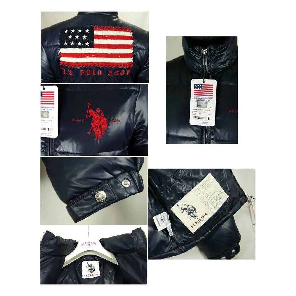 US Polo ASSN USA Flagge WinterJacke Jacke Daunenjacke Jacke Steppjacke