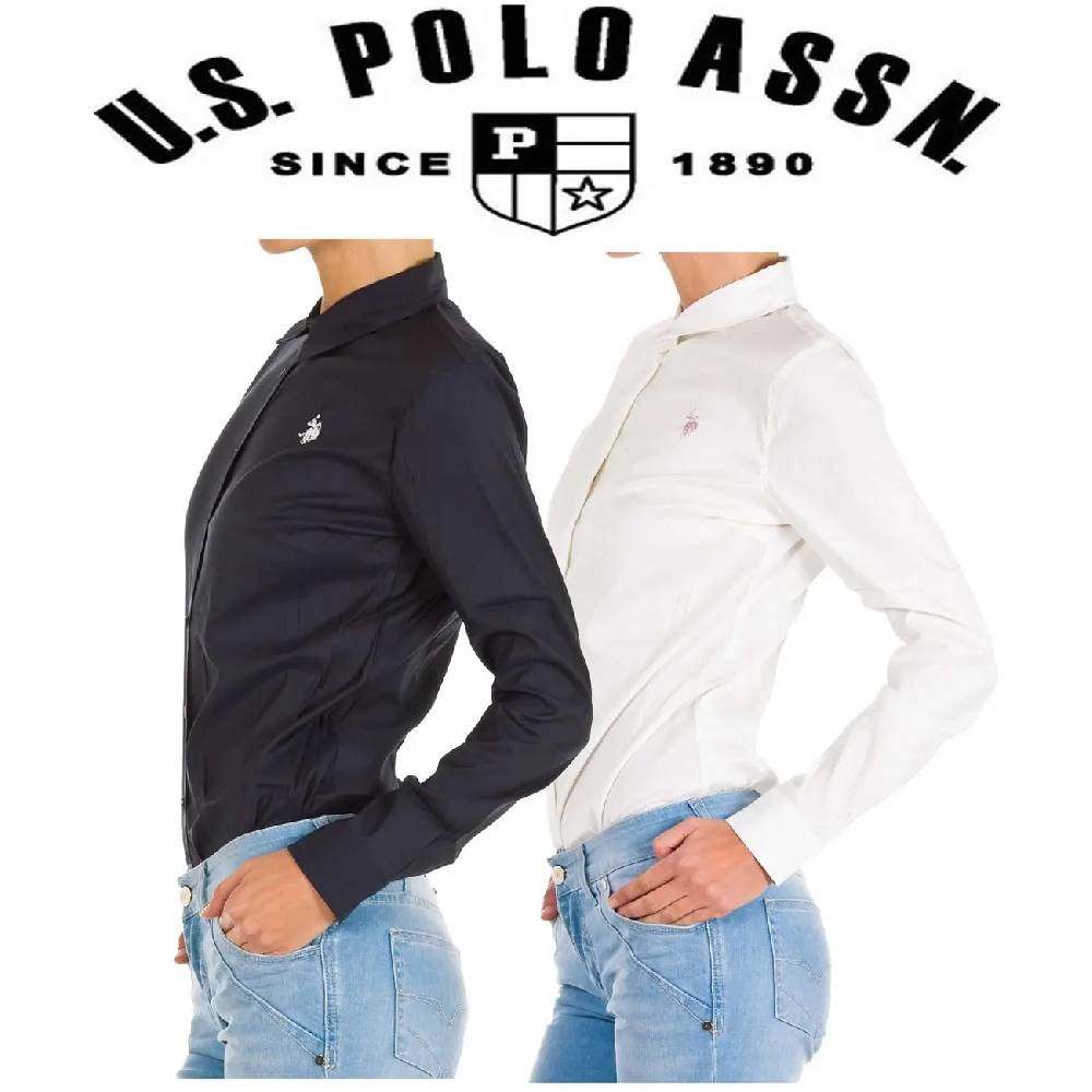 US Polo ASSN USA POLO Damen BODY Hemd T-Shirt USPA Logo Langarm Longsleeve Longshirt