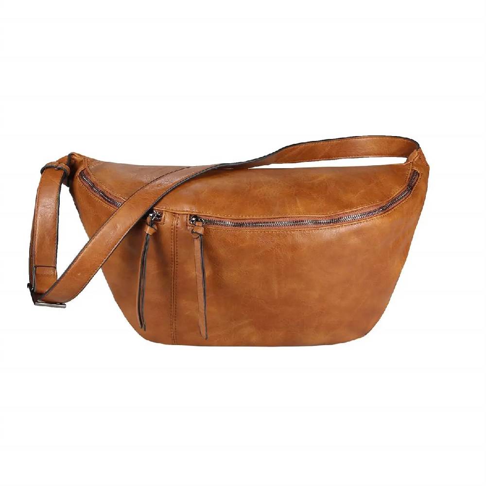 XXL Tasche Bauchtasche Hüfttasche Crossbody Schultertasche Umhängetasche Kunstleder Gürteltasche Crossover Slingntasche Unisex Bag