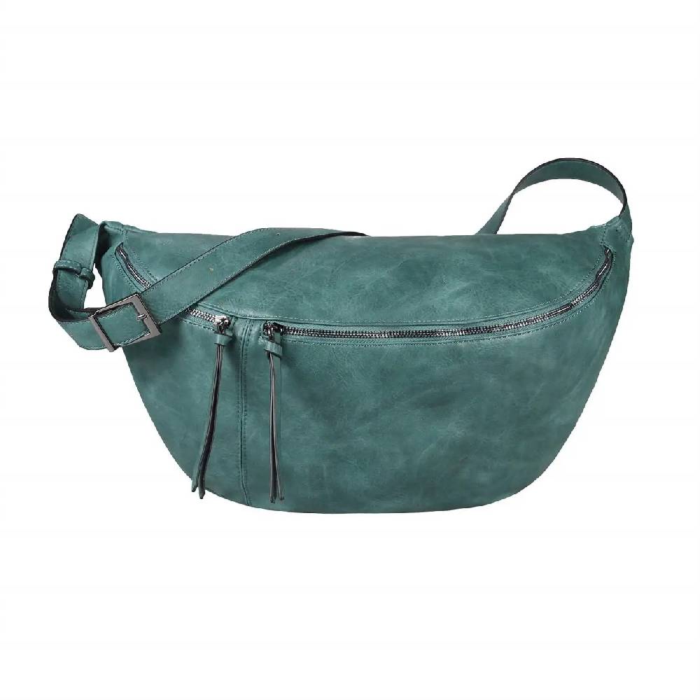 XXL Tasche Bauchtasche Hüfttasche Crossbody Schultertasche Umhängetasche Kunstleder Gürteltasche Crossover Slingntasche Unisex Bag