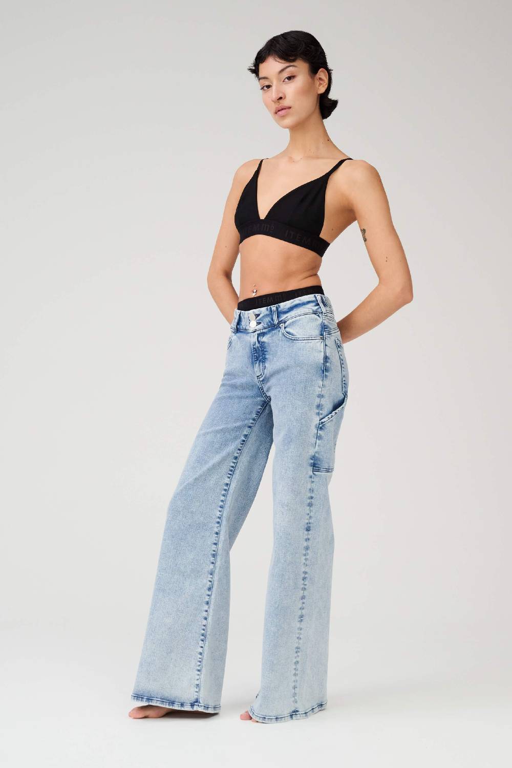 Item M6 Wide Legged High Rise Denim