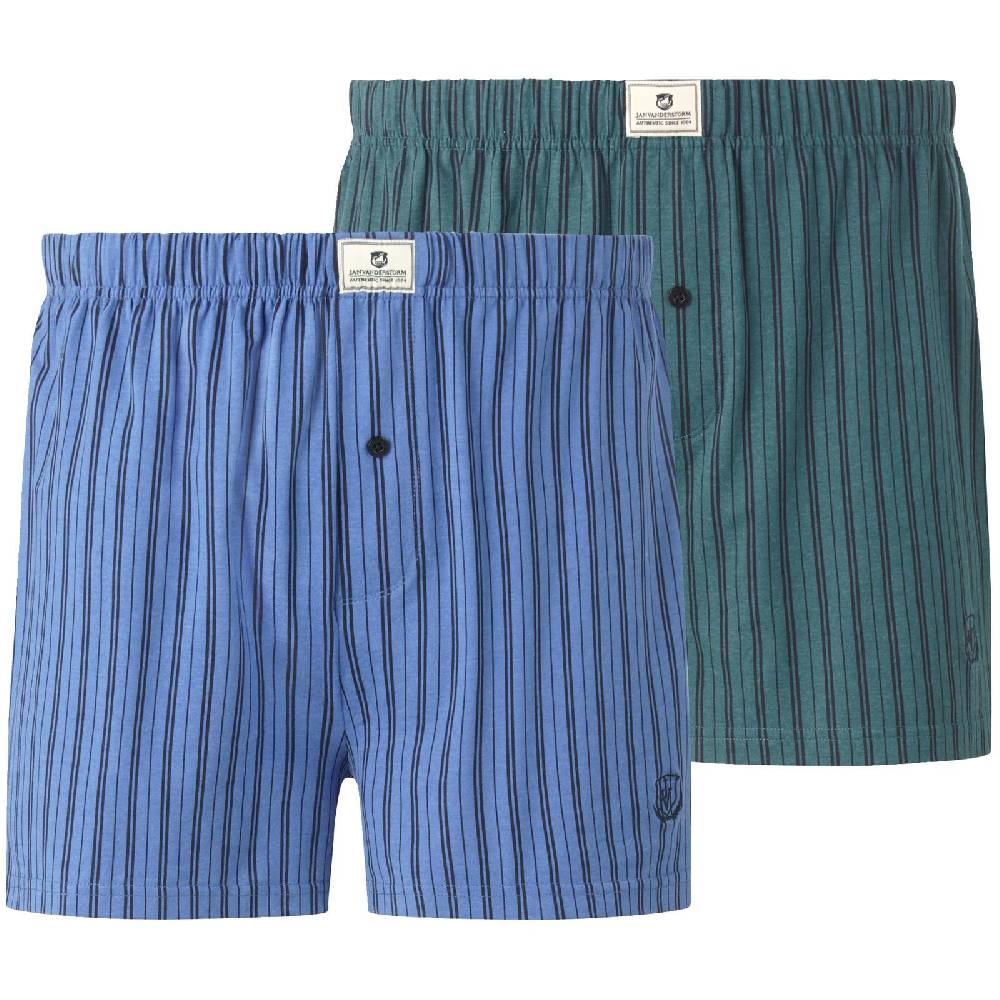 Jan Vanderstorm 2er Pack Boxershorts THURE Blau Petrol
